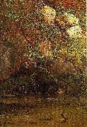Albert Bierstadt Ferns_and_Rocks_on_an_Embankment china oil painting artist
